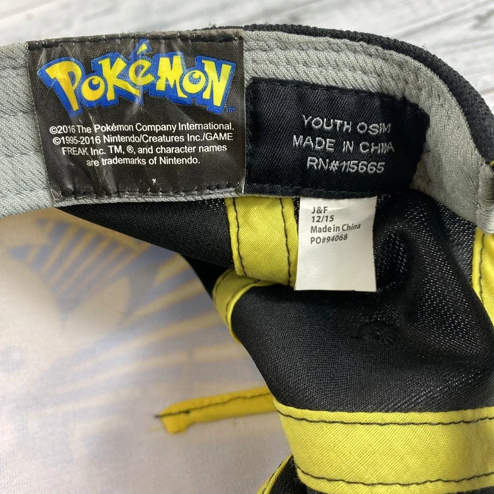Pokemon Hat Cap Pikachu Adjustable Snapback‎ - Youth